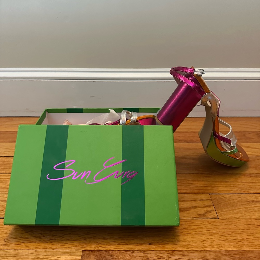 Sun Evy Multicolor Platform Heels